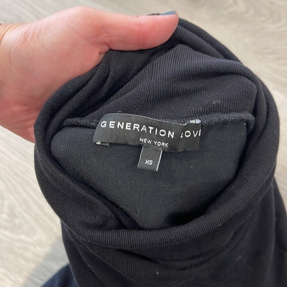 Generation Love Marta Plaid Double-layer Turtleneck Top In Black Plaid - Picture 5 of 5